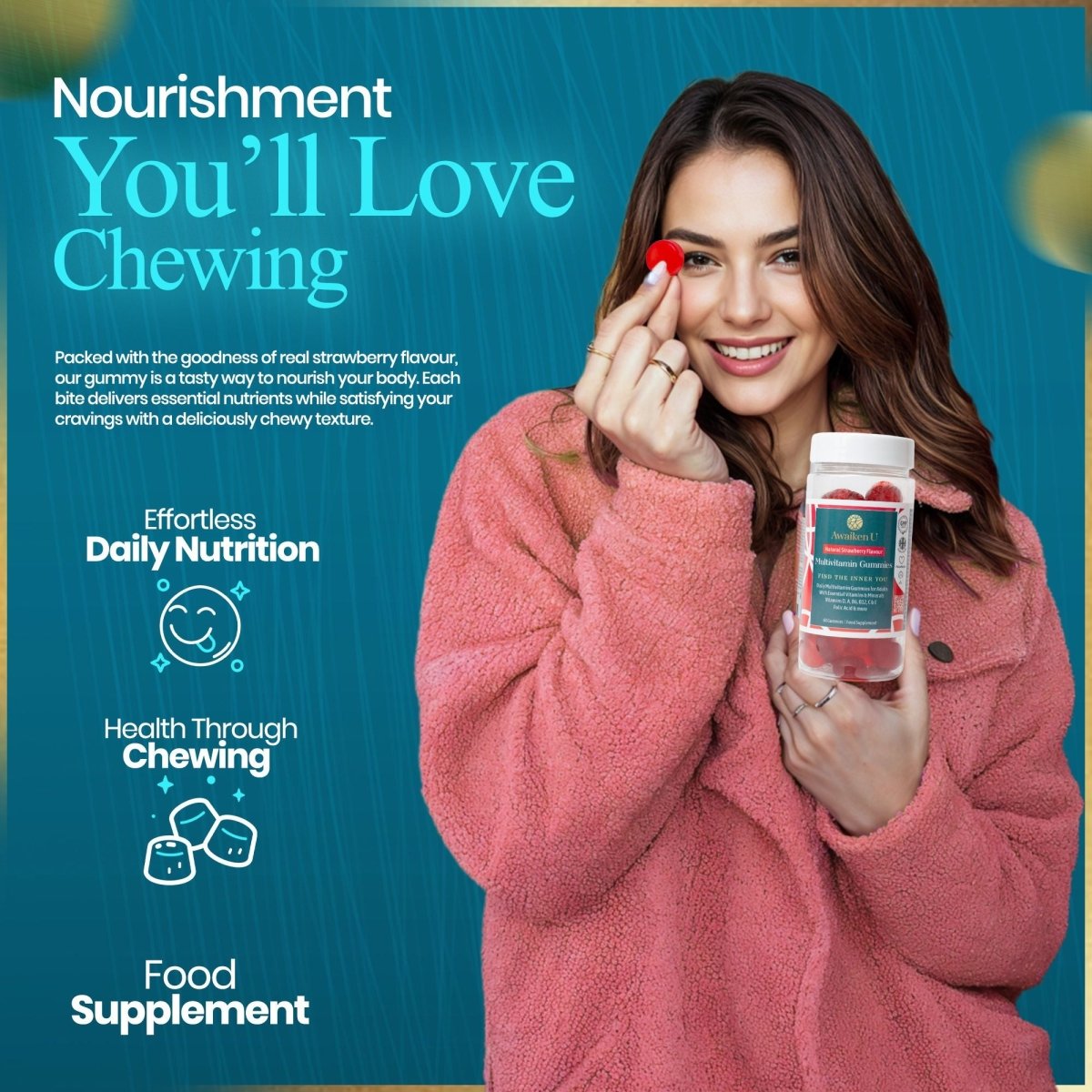 Multi - Vitamin Strawberry Gummies - 18 - AwaikenU