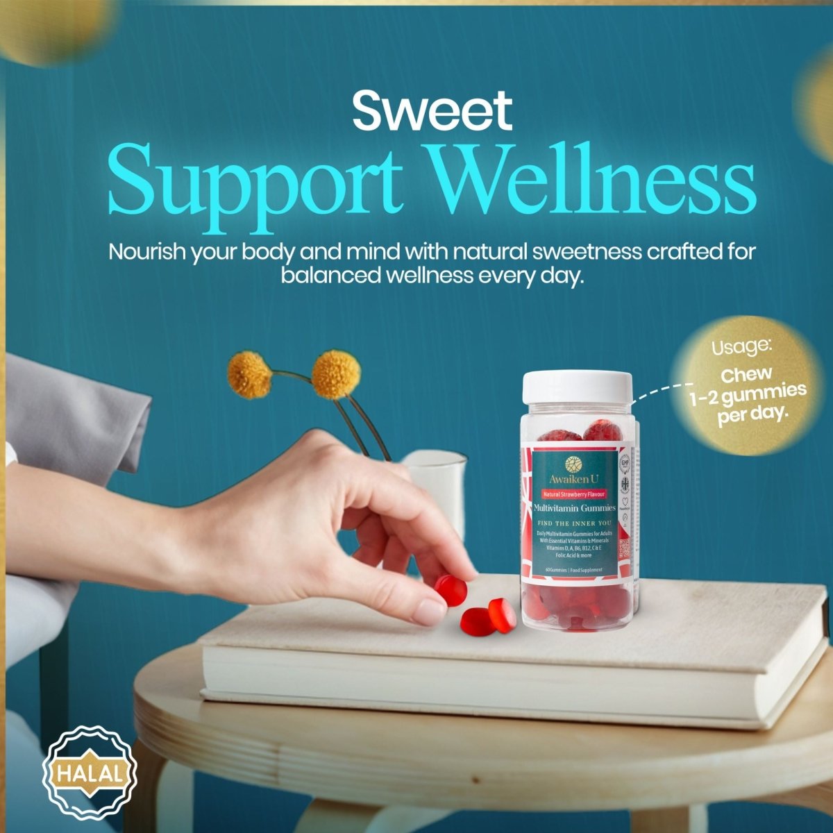 Multi - Vitamin Strawberry Gummies - 19 - AwaikenU