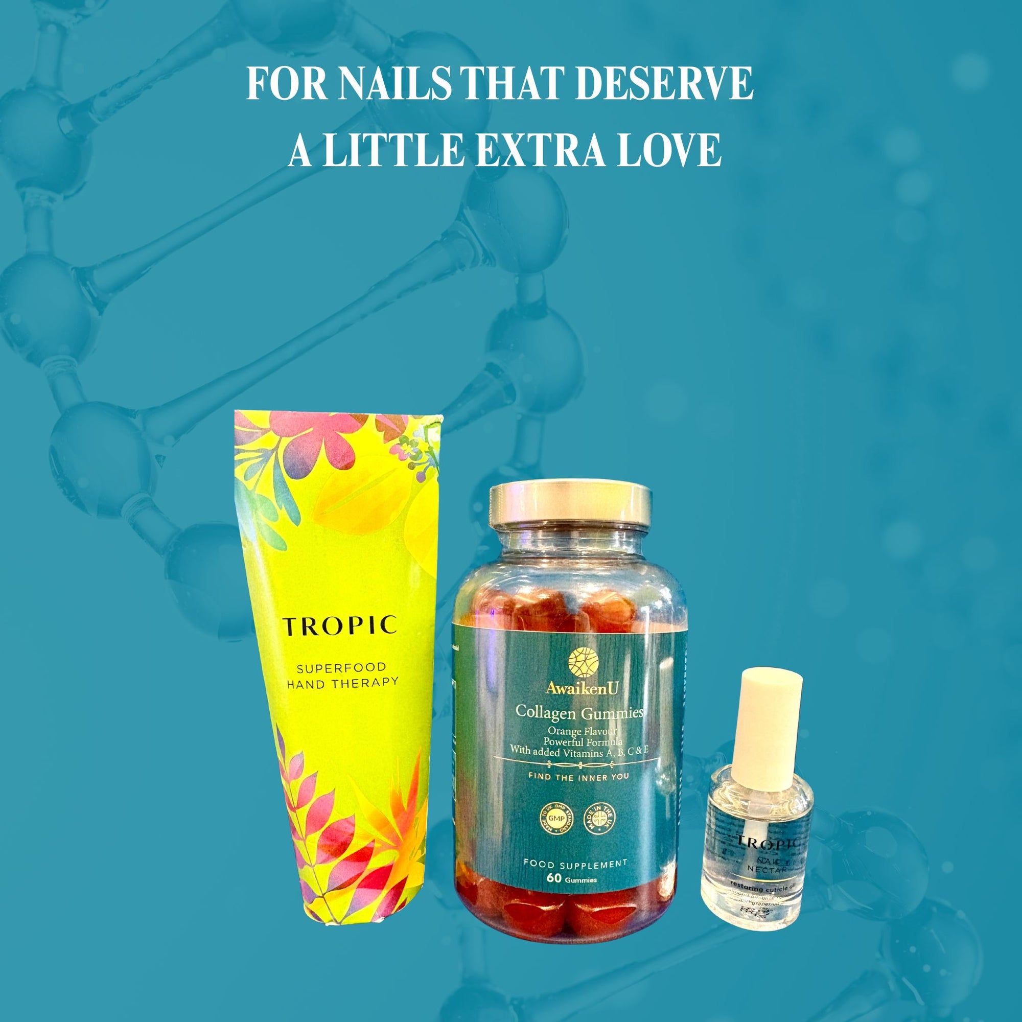 Collagen Gummies & Nail Care Bundle | Hands & Glow | AwaikenU × Tropic - 4 - AwaikenU