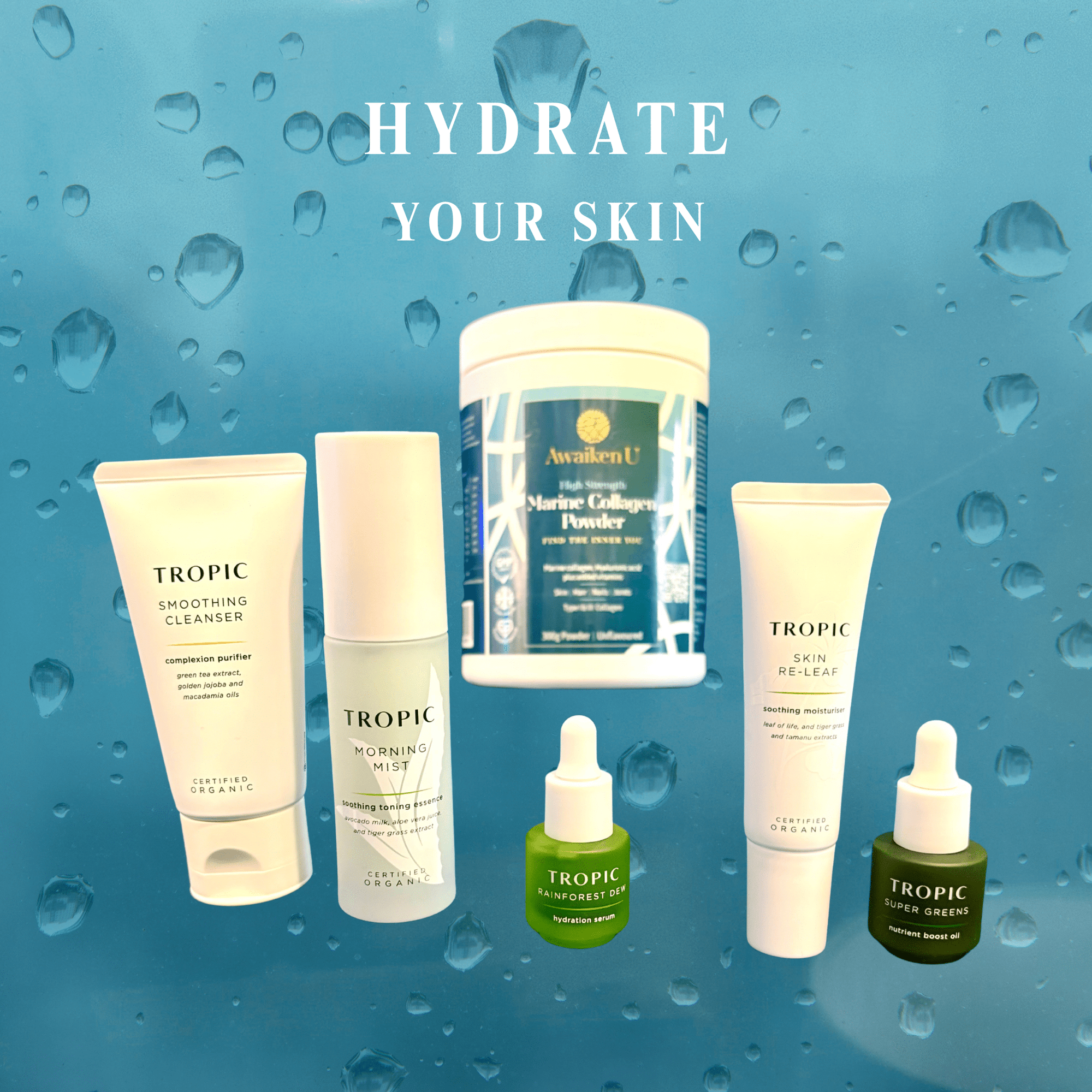 Hydrate & Glow Bundle | Marine Collagen & Hydrating Skincare | AwaikenU × Tropic - 5 - AwaikenU