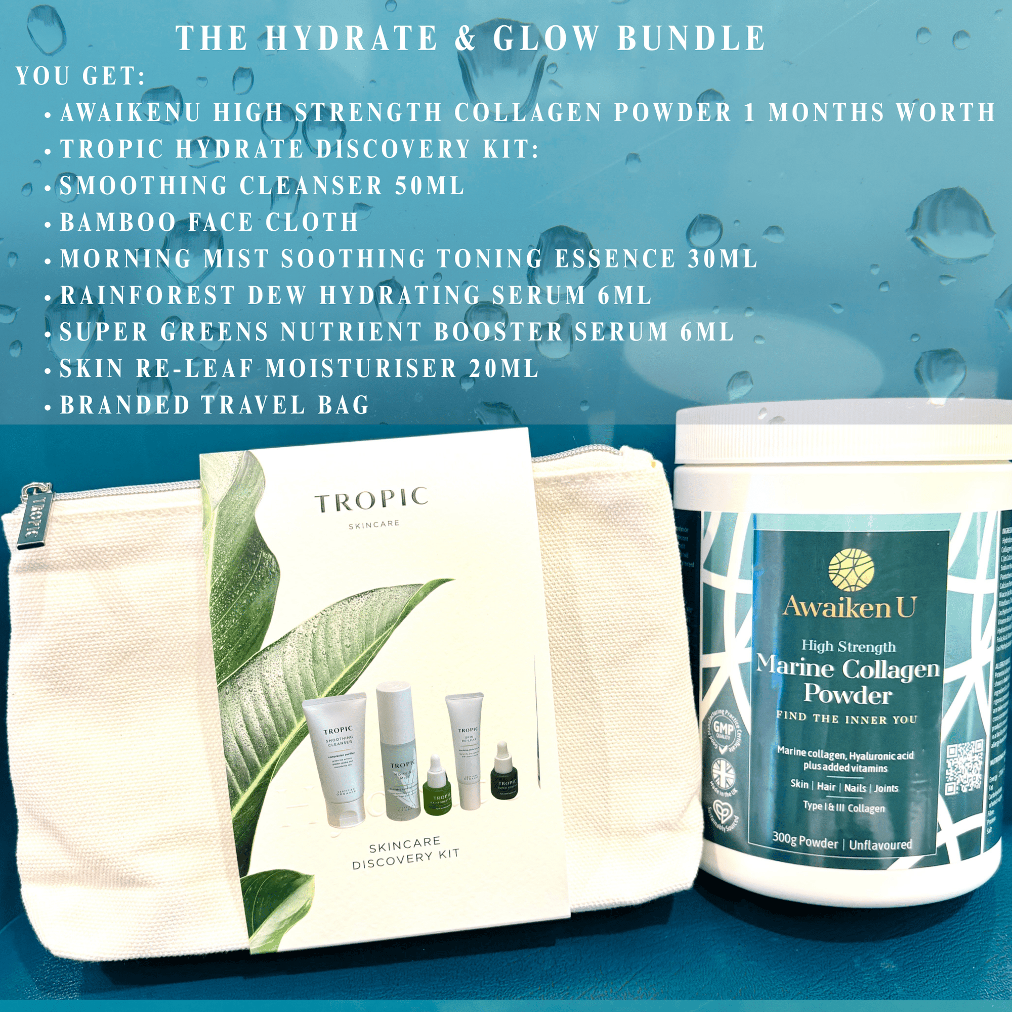 Hydrate & Glow Bundle | Marine Collagen & Hydrating Skincare | AwaikenU × Tropic - 4 - AwaikenU