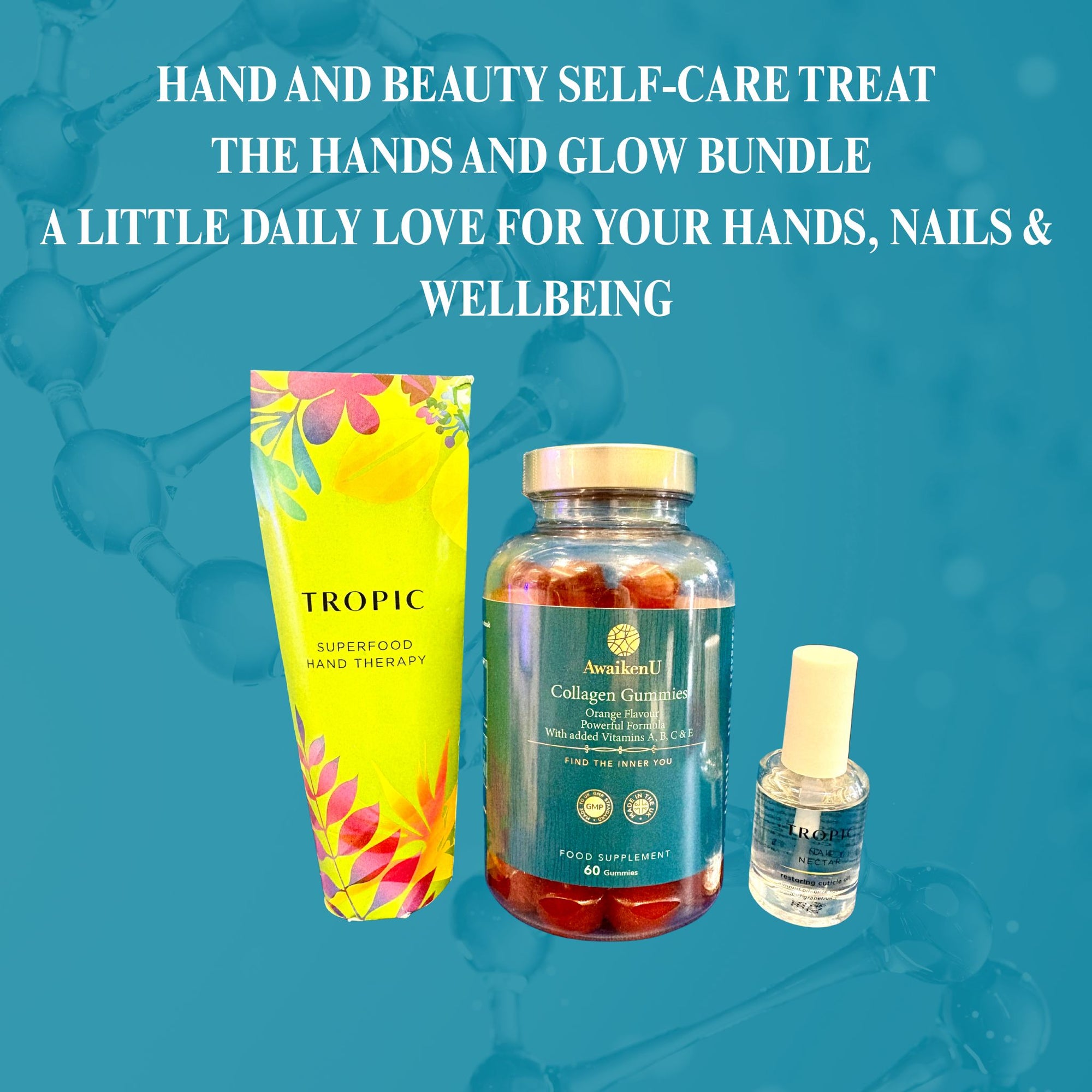 Collagen Gummies & Nail Care Bundle | Hands & Glow | AwaikenU × Tropic - 2 - AwaikenU