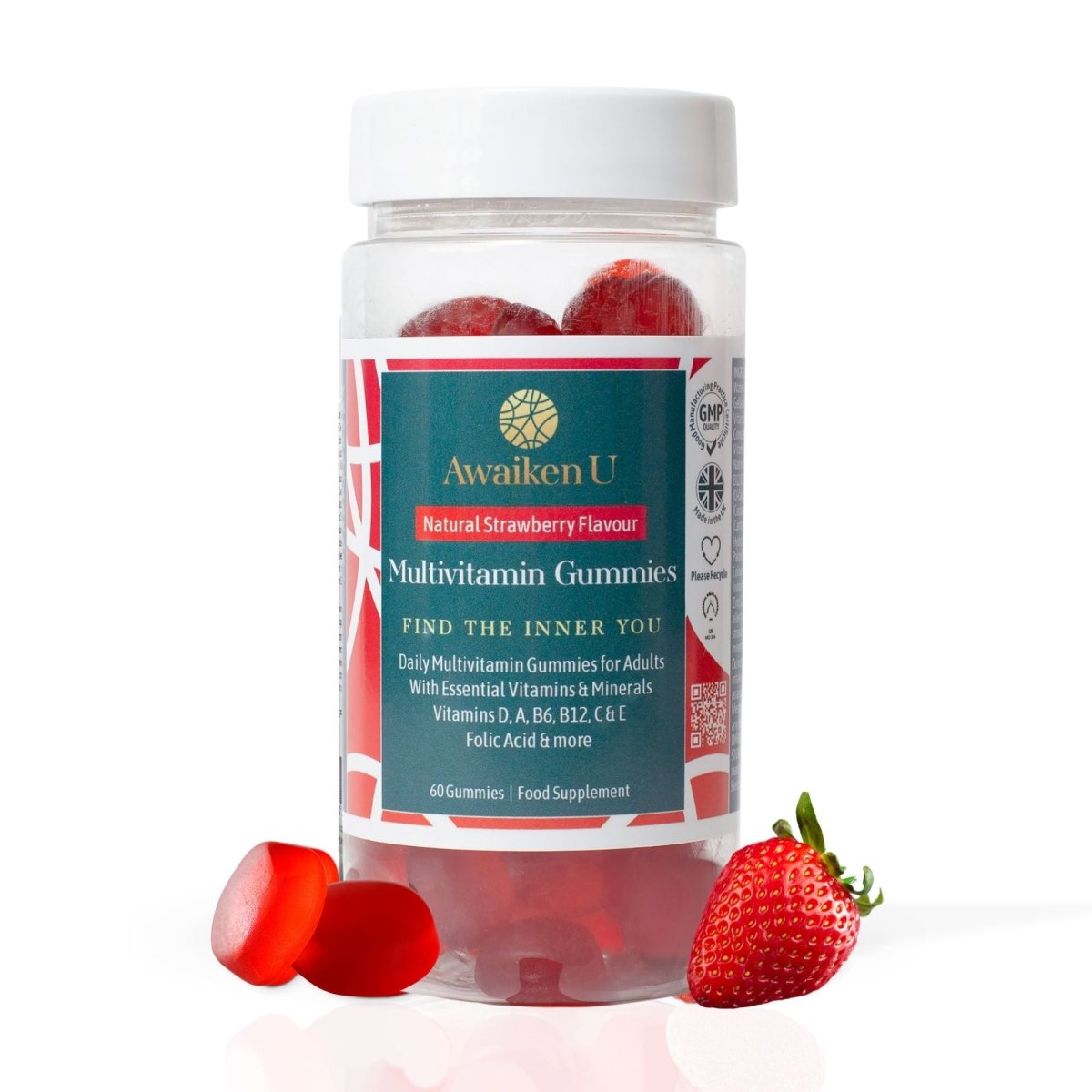 Multi - Vitamin Strawberry Gummies - 16 - AwaikenU